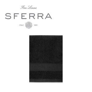 SFERRA BELLO 2PC SET Bath TOWELS 30x60 Portugal Bathroom Cotton BLACK